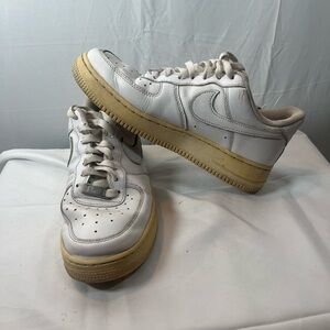 Nike Air Force 1 Low Shoes Triple White Womens Size‎ 8.5